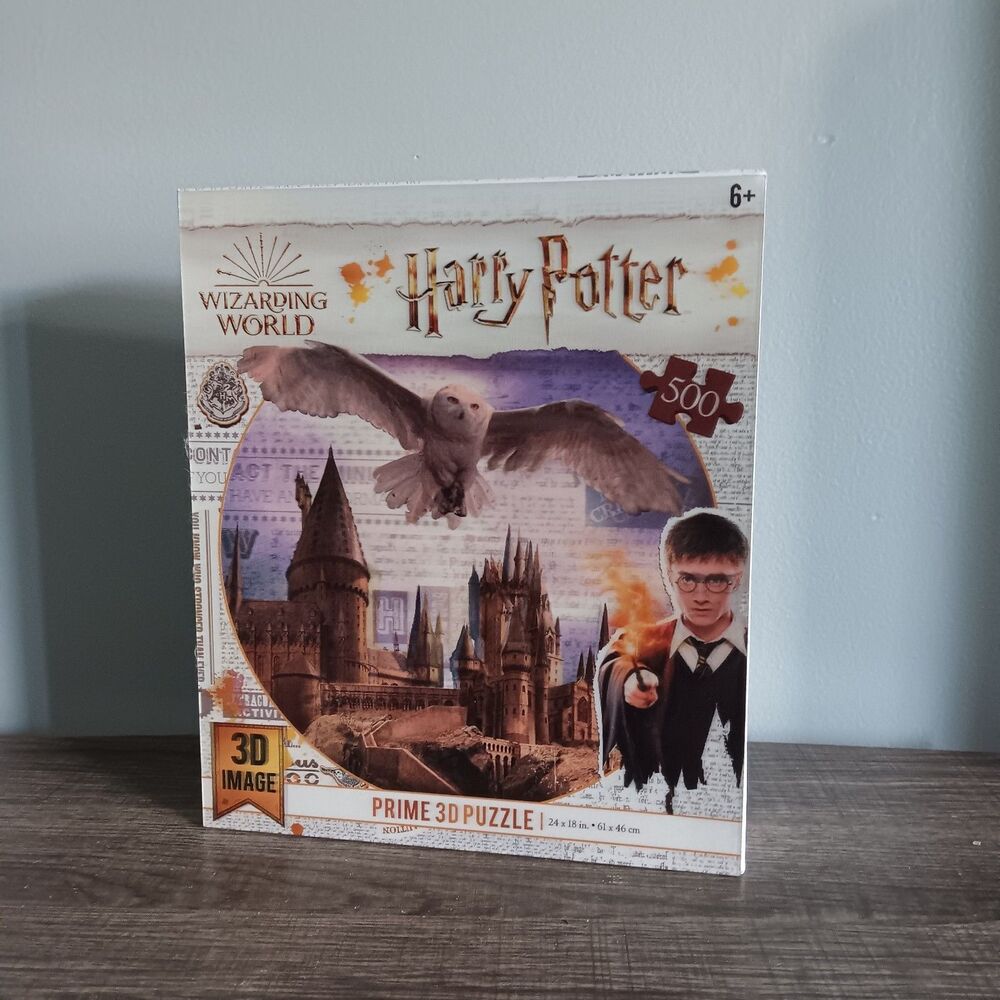 Wizarding World of HARRY POTTER 500 pc Hogwarts & Hedwig Prime 3D Puzzle Sealed